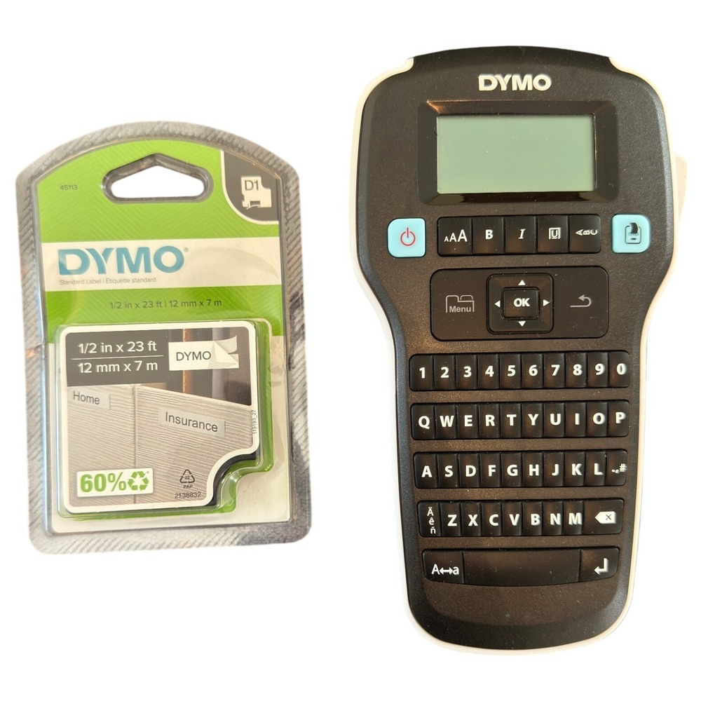 DYMO LabelManager 160 Portable Handheld Label Maker with 1/2 Inch Tape Cartridge
